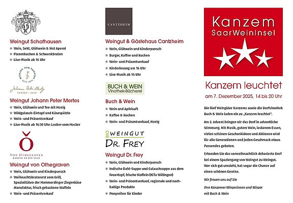 Programm Kanzem leuchtet 2025