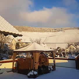 Fewos Wilhelmi - Terrasse im Winter