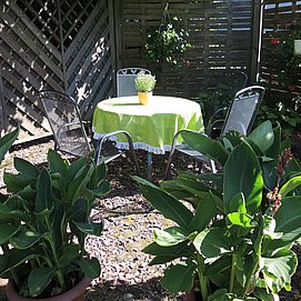 Sitzplatz im Garten