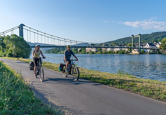 Der Mosel-Radweg bei Wehlen