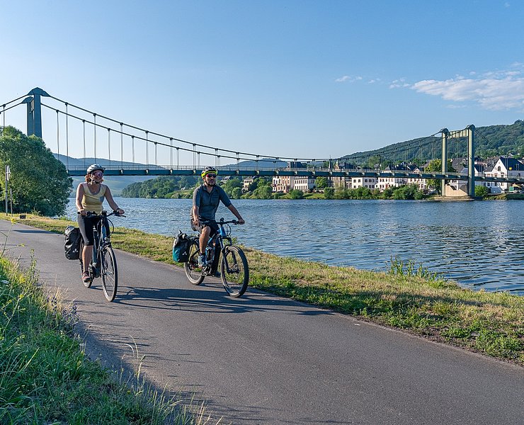 Der Mosel-Radweg bei Wehlen