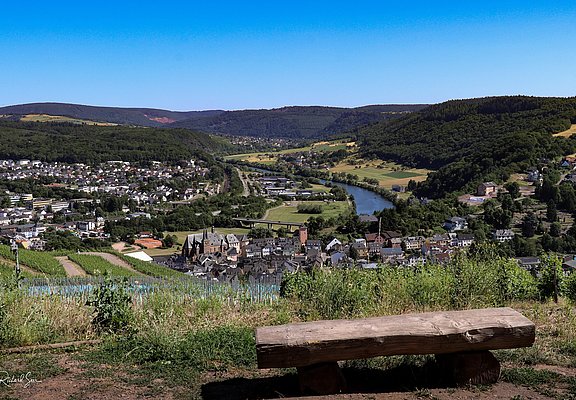 Blick vom Warsberg auf Saarburg