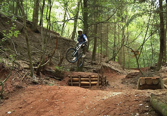 Mountainbiker auf der Strecke