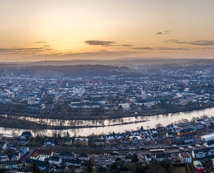 Blick über Trier bei der Mariensäule