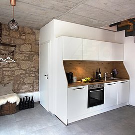 Küche und Garderobe