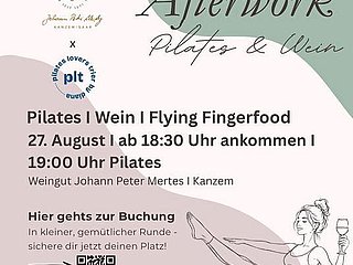 Afterwork Pilates und Wein