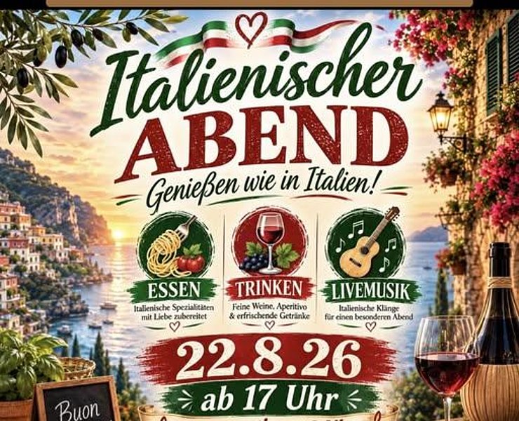 Italienischer Abend im Wirtshaus mit Herz