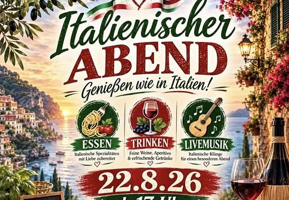 Italienischer Abend im Wirtshaus mit Herz
