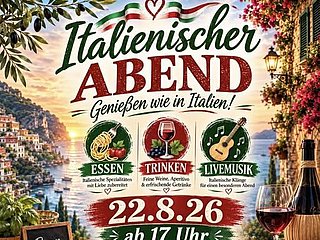 Italienischer Abend im Wirtshaus mit Herz