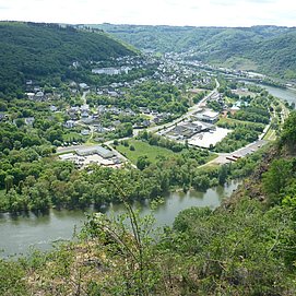 Steilhang zur Mosel am Rastplatz am Schwedenkreuz