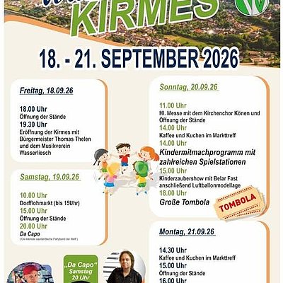 Foto: Kirmesprogramm Wasserliesch