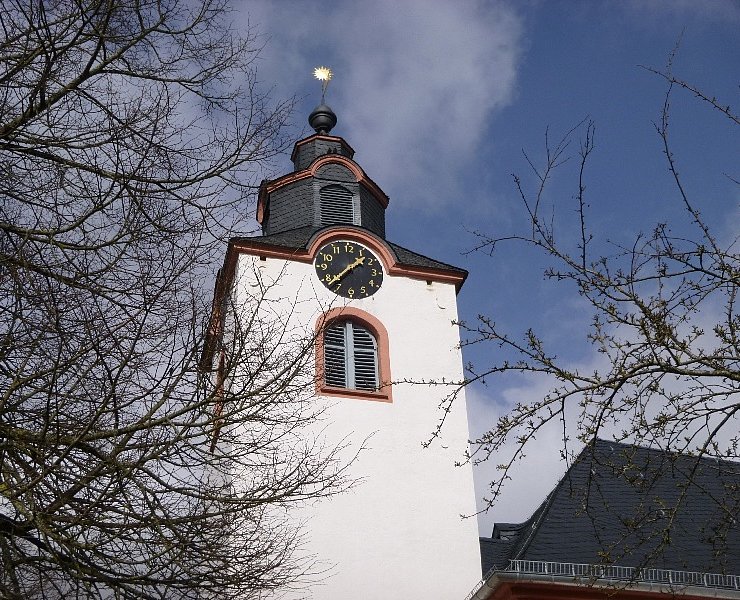Kirchturm der ev. Kirche in Kleinich