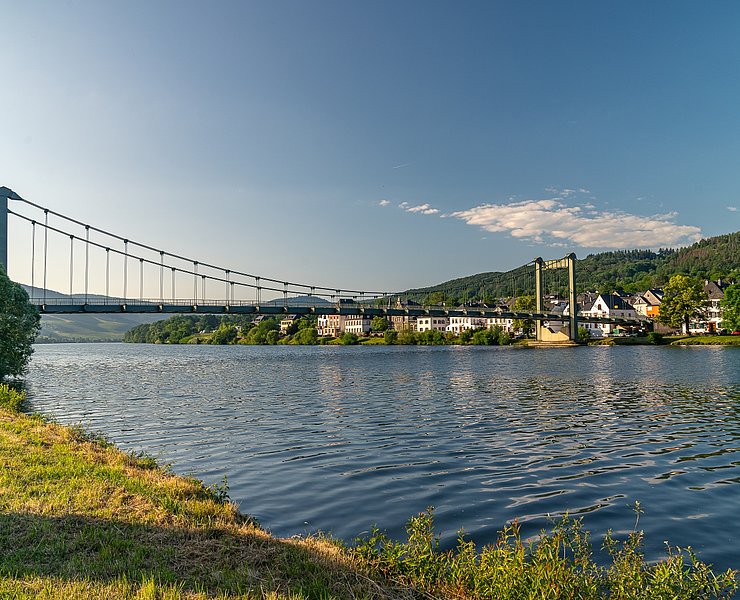 Blick auf die Brücke in Wehlen