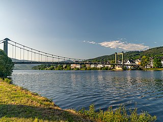 Blick auf die Brücke in Wehlen