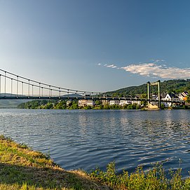 Blick auf die Brücke in Wehlen