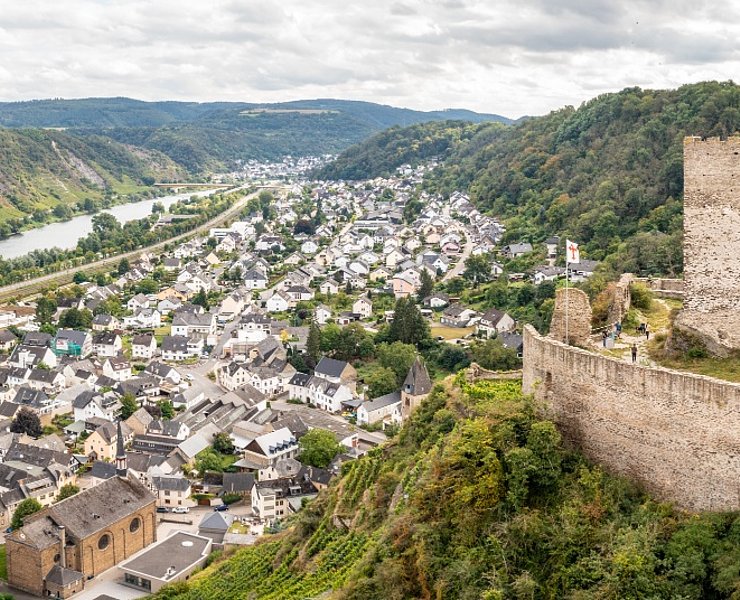 Aussicht auf Kobern-Gondorf und die Niederburg