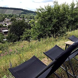 Herrliche Aussicht oben im Garten