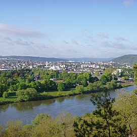 Ausblick vom Felsenweg auf Trier