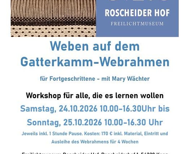Weben auf dem Gatterkamm-Webrahmen