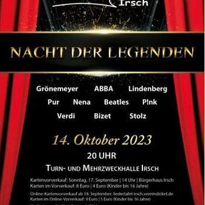 Foto: Plakat Herbstkonzert Liedertafel Irsch
