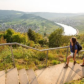 Blick auf die Moselschleife bei Kröv