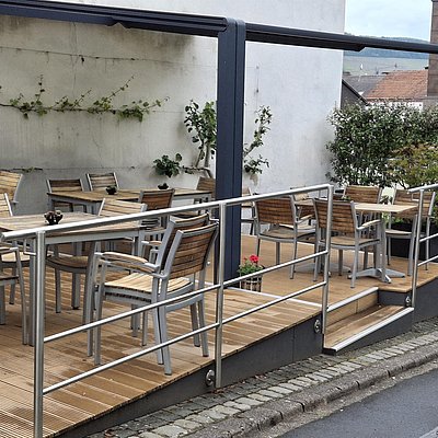 Foto: Terrasse Linden's Pension-Restaurant (2)