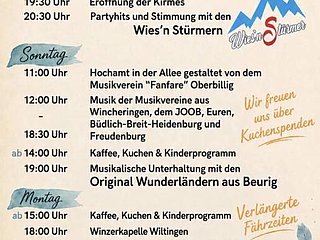 Kirmes Oberbillig 2026