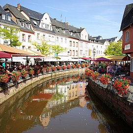 Saarburg Buttermarkt und Leuk
