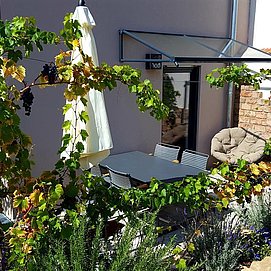 Terrasse im Herbst