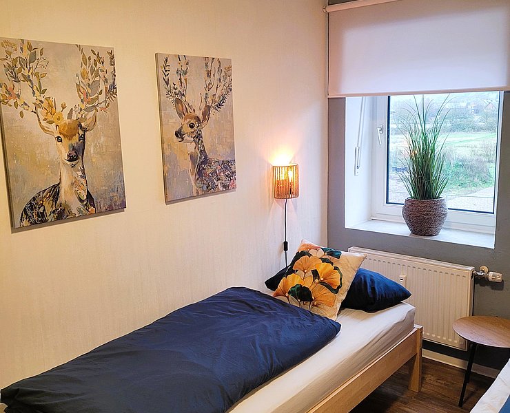 Schlafzimmer mit 2 Einzelbetten