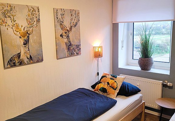 Schlafzimmer mit 2 Einzelbetten