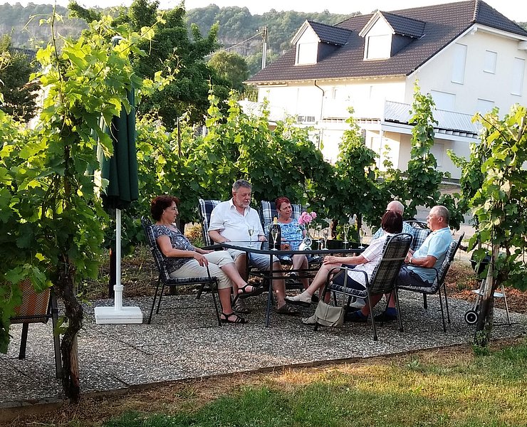 Weinlaube im Weingut Heinz Dostert Nittel