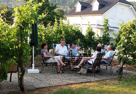 Weinlaube im Weingut Heinz Dostert Nittel