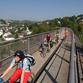 Maare-Mosel-Radweg: Viadukt in Daun
