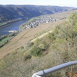 Blick vom Kirster Grat ins Moseltal bei Enkirch