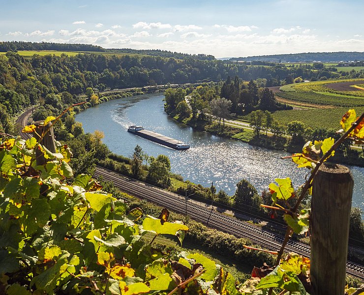 Blick vom Pavillon bei Wehr über die Mosel