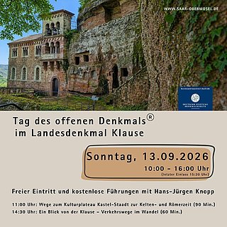 Führungen Klause am Tag des offenen Denkmals Führungen Klause am Tag des offenen Denkmals