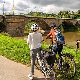 Der Mosel-Radweg am Zurlaubener Ufer