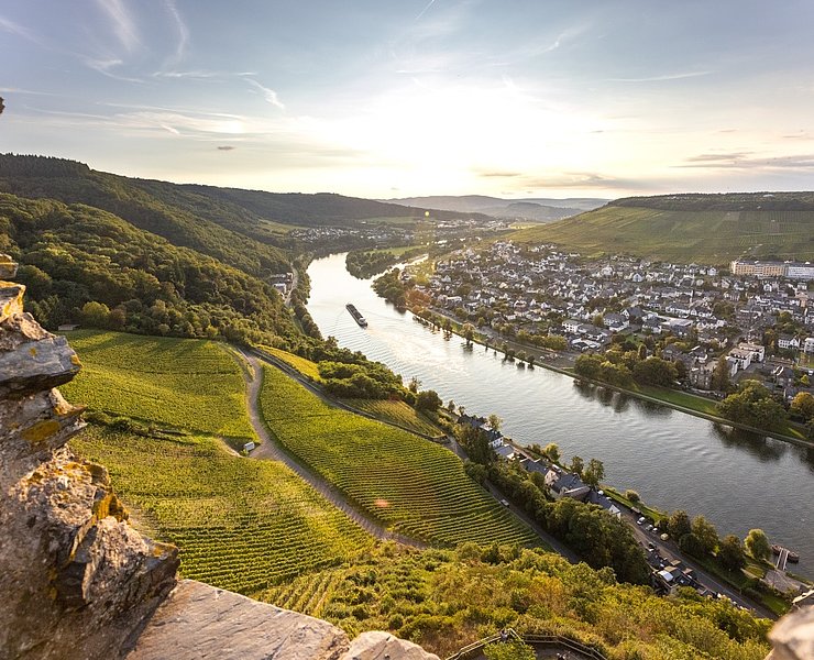 Aussicht von der Burg Landshut auf die Mosel