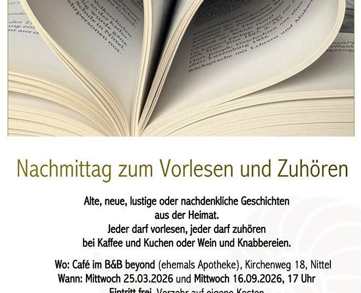 Nachmittag zum Vorlesen und Zuhören
