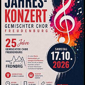 Jahreskonzert 2026 Gemischter Chor Freudenburg