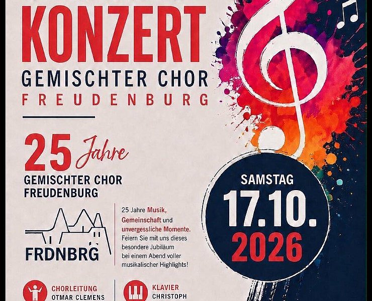 Jahreskonzert 2026 Gemischter Chor Freudenburg