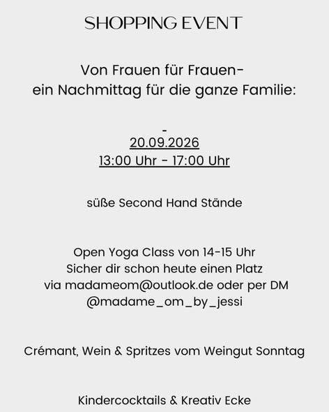 Programm Shopping Event